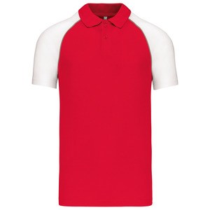 Kariban K226 - POLO BASE BALL - CONTRAST POLO SHIRT Red/White