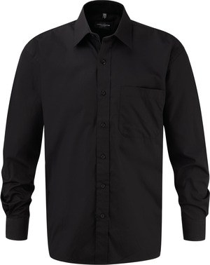 Russell Collection RU936M - Mens Long Sleeve Pure Cotton Easy Care Poplin Shirt