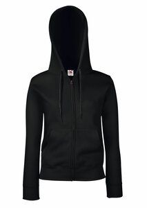 Fruit of the Loom SS312 - Premium 70/30 lady-fit hooded sweatshirt jacket Black