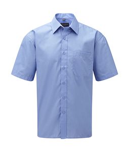 Russell Europe 935M - Short Sleeve Poplin Shirt Corporate Blue