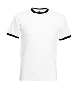 Fruit of the Loom 61-168-0 - Ringer T White/Black