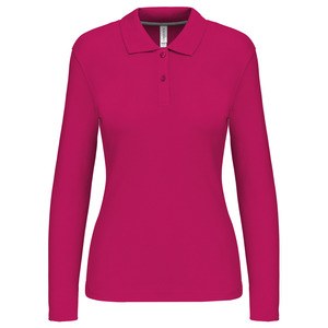 Kariban K244 - LADIES' LONG SLEEVE PIQUE POLO SHIRT Fuchsia