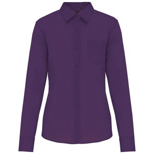 Kariban K549 - JESSICA - LADIES' LONG SLEEVE EASY CARE POLYCOTTON POPLIN SHIRT Purple