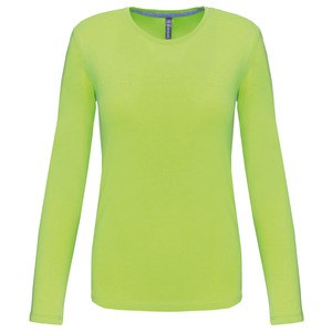 Kariban K383 - LADIES' LONG SLEEVE CREW NECK T-SHIRT Lime