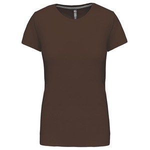 Kariban K380 - LADIES' SHORT SLEEVE CREW NECK T-SHIRT Chocolate