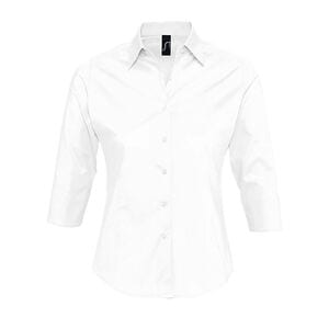 SOL'S 17010 - Effect 3/4 Sleeve Stretch Women's Shirt White