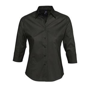 SOL'S 17010 - Effect 3/4 Sleeve Stretch Women's Shirt Black