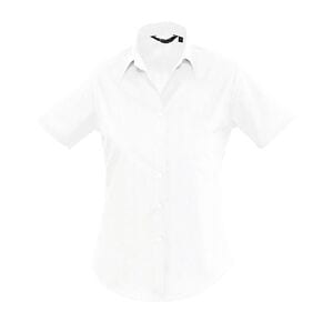 SOL'S 16070 - Escape Short Sleeve Poplin Women's Shirt White