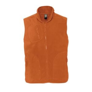 SOL'S 51000 - NORWAY Unisex Sleeveless Fleece Cardigan Orange