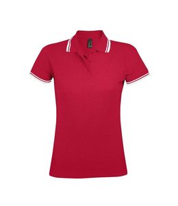 SOL'S 00578 - PASADENA WOMEN Polo Shirt Rouge / Blanc