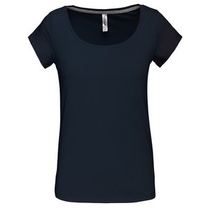 Kariban K384 - Ladies’s boat neck short sleeve t-shirt Navy