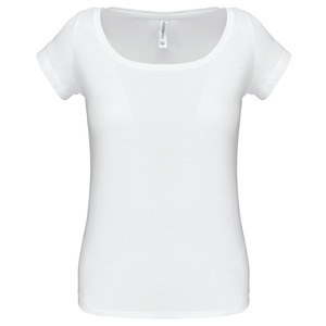 Kariban K384 - Ladies’s boat neck short sleeve t-shirt White