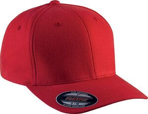 K-up KP907 - FLEXFIT® BRUSH COTTON CAP - 6 PANELS Red