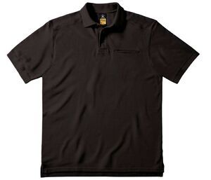 B&C Pro BC815 - Men's short-sleeved polo shirt with chest pocket Black