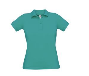 B&C BC412 - Saffron women's polo shirt 100% cotton Real Turquoise