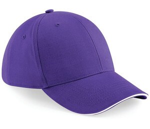 Beechfield BF020 - Athleisure 6 Panel Cap Purple/White