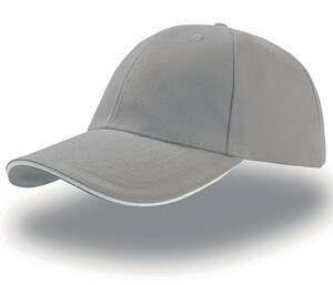 Atlantis AT003 - 6-panel sandwich cap Light Grey/White