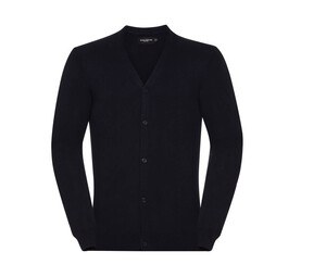Russell JZ71M - Men's V-Neck Knitted Cardigan French Navy