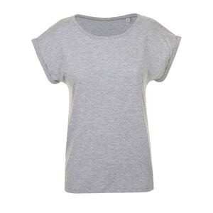 SOL'S 01406 - MELBA Women's Round Neck T Shirt Mixed Grey