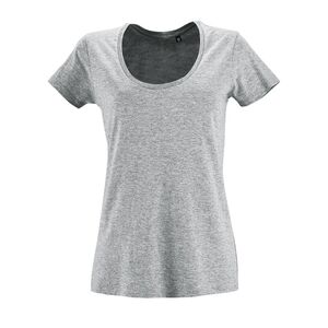 SOL'S 02079 - Metropolitan Women's Low Cut Round Neck T Shirt Mixed Grey