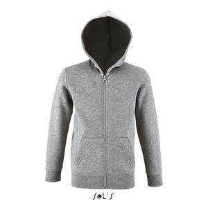 SOL'S 02092 - Stone Kids Kids' Zip Hoodie Mixed Grey