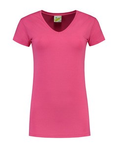 Lemon & Soda LEM1262 - T-shirt V-neck cot/elast SS for her Fuchsia