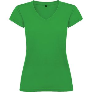 Roly CA6646 - VICTORIA V-neck short-sleeve t-shirt for women with 1x1 ribbed finishes