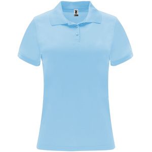Roly PO0410 - MONZHA WOMAN Short-sleeve technical polo shirt for women Sky Blue