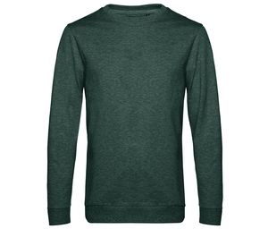 B&C BCU01W - Round neck sweatshirt Heather Dark Green