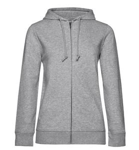 B&C BCW36B - Women's Organic Zipped Hoodie Heather Grey