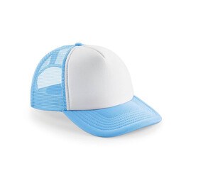 Beechfield BF64B - Kids Snapback Trucker Cap Sky Blue / White