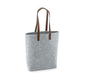 Bag Base BG738 - Polyester felt shopping bag Grey Melange / Tan