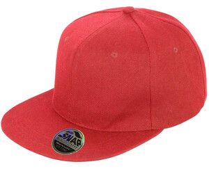 Result RC083 - 100% cotton flat visor cap Red