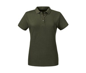 RUSSELL RU508F - Polo organique femme Dark Olive