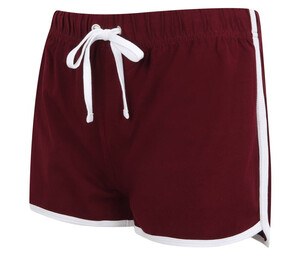 SF Women SK069 - Women's retro shorts Burgundy / White