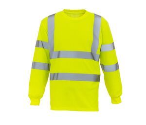 Yoko YK420 - High Visibility Long Sleeve T-Shirt Hi Vis Yellow