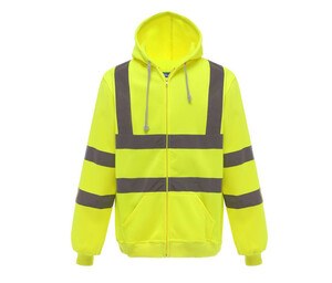 Yoko YKK07 - High visibility zip-up hoodie