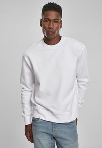 Build Your Brand BY120 - Premium oversized round neck sweatshirt White
