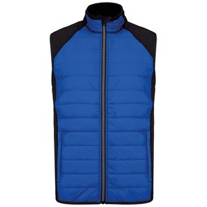 Proact PA235 - Dual-fabric sleeveless sports jacket Dark Royal Blue / Black