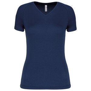 Proact PA477 - Ladies’ V-neck short-sleeved sports T-shirt Sporty Navy