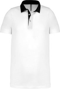 Kariban K260 - Men's two-tone jersey polo shirt White / Navy