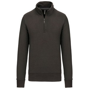 Kariban K487 - Zipped neck sweatshirt Dark Grey