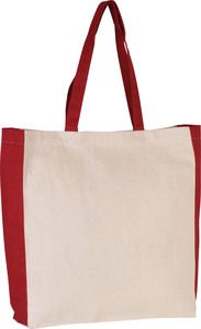 Kimood KI0275 - Two-tone tote bag Natural / Red