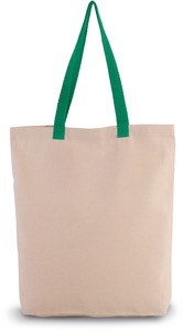 Kimood KI0278 - Gusset shopping bag with contrasting handles