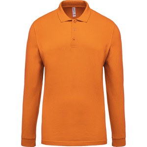 Kariban K256 - Men's long-sleeved piqué polo shirt Orange