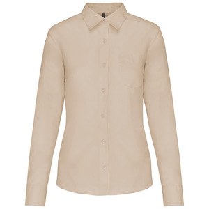 Kariban K549 - JESSICA - LADIES' LONG SLEEVE EASY CARE POLYCOTTON POPLIN SHIRT Angora (Natural)