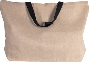 Kimood KI0228 - Large juco tote bag Natural / Natural