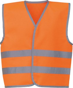 Yoko YHVW102CH - Gilet with Reflective Hem & Strips Hi Vis Orange