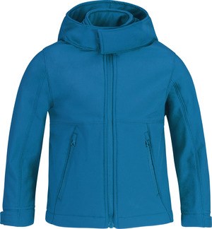 B&C CGJK969 - Childrens hooded softshell jacket