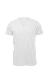 B&C CGTM044 - Men's Organic Inspire V-neck T-shirt White